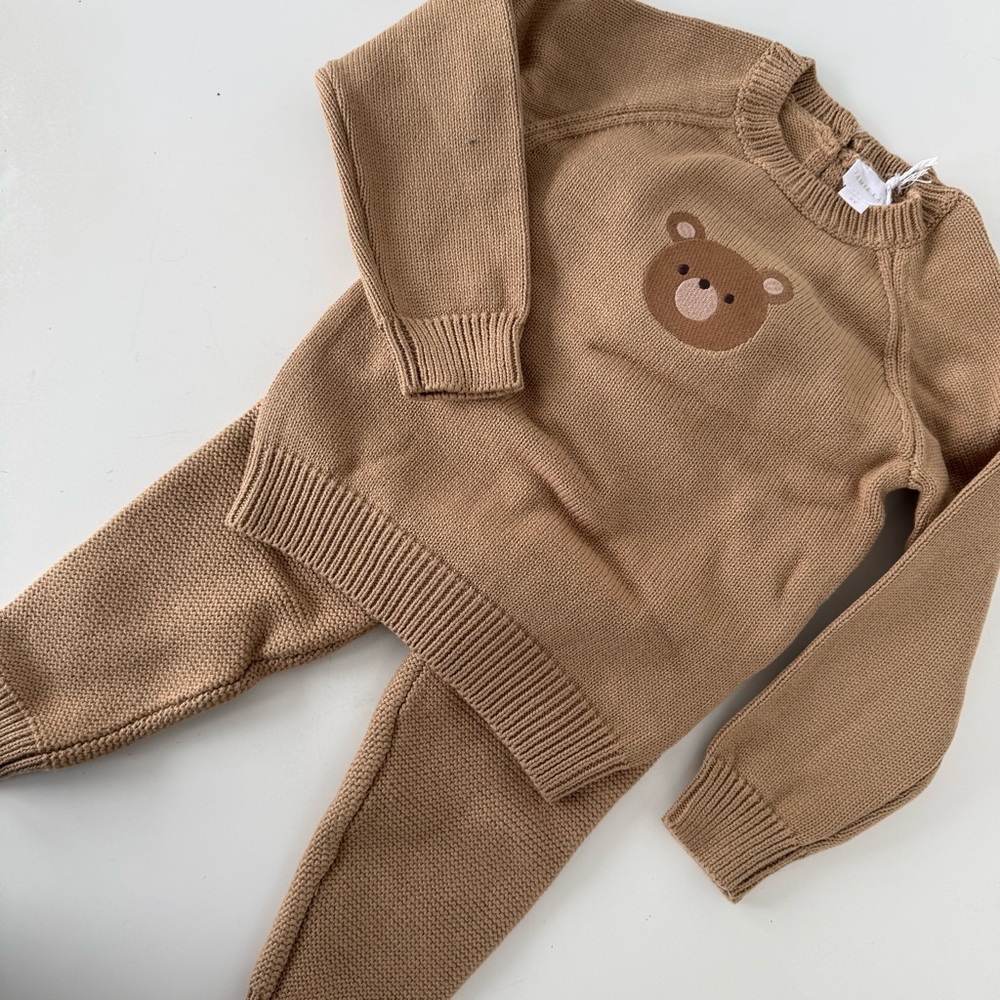 Jamie Kay Bear Knit Sweater and Pants Set